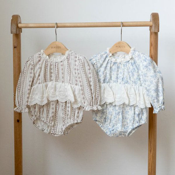 Adore Bodysuit Korean infant bodysuit in mocha made in Korea