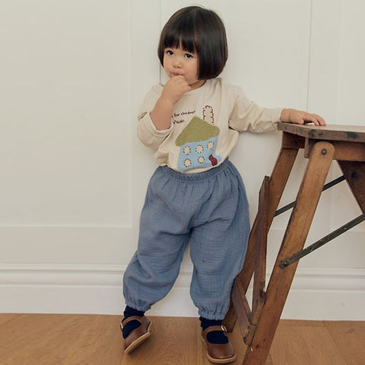 MM Pants 3 Korean infant pants in cream made in Korea