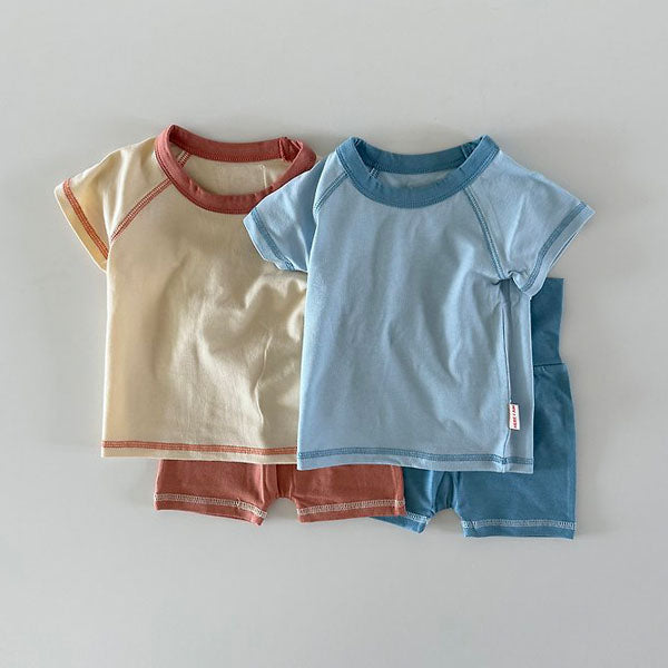 Stitch Loungewear Korean infant loungewear in blue made in Korea